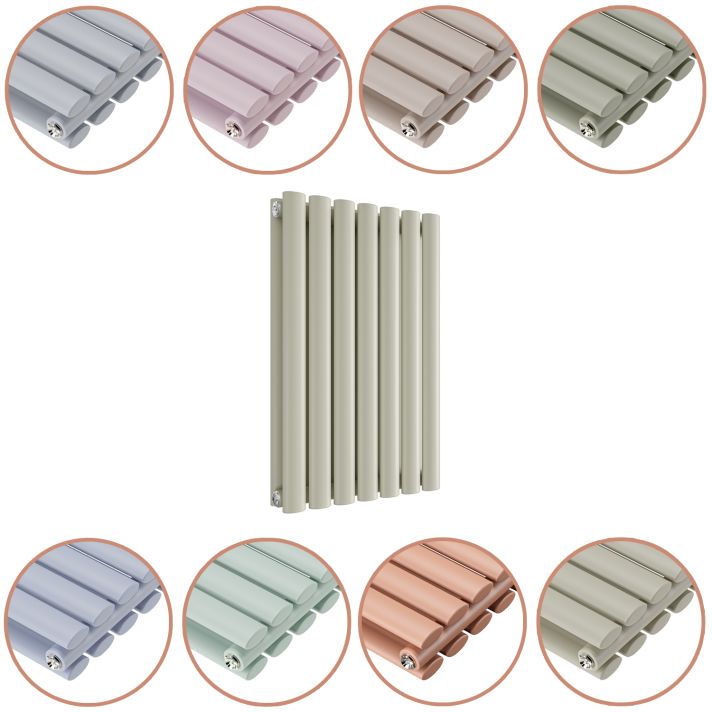 635 x 415mm 'Pick A Pastel' Double Oval Tube Horizontal Radiator