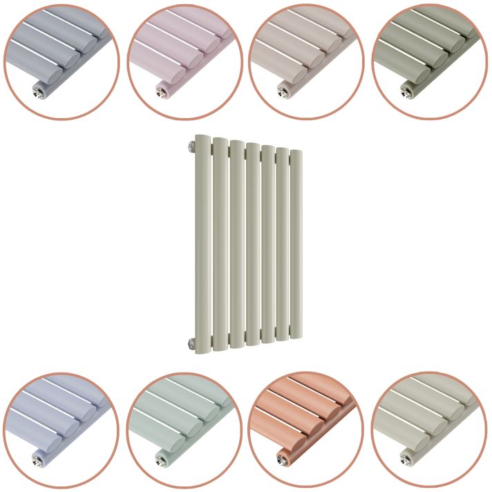 635 x 415mm 'Pick A Pastel' Single Oval Tube Horizontal Radiator