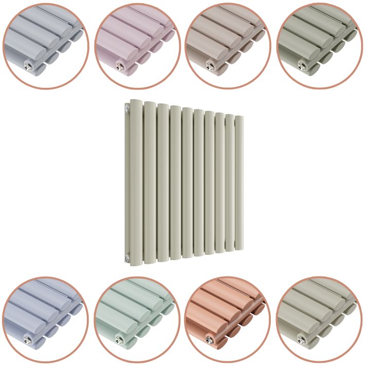 635 x 595mm 'Pick A Pastel' Double Oval Tube Horizontal Radiator