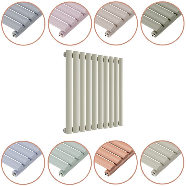 635 x 595mm 'Pick A Pastel' Single Oval Tube Horizontal Radiator
