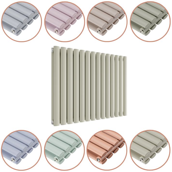 635 x 834mm 'Pick A Pastel' Double Oval Tube Horizontal Radiator