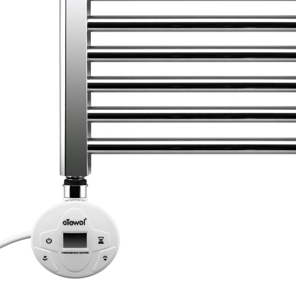 1600 x 400mm Electric Chrome Heated Towel Rail