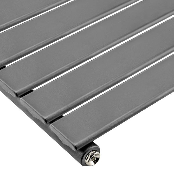 1600 x 350mm Anthracite Single Flat Panel Vertical Radiator