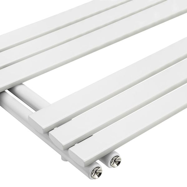 White towel radiator 600 wide clearance