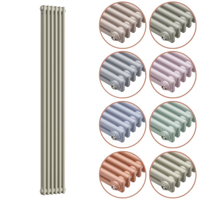 1800 x 293mm 'Pick A Pastel' Vertical Traditional 2 Column Radiator