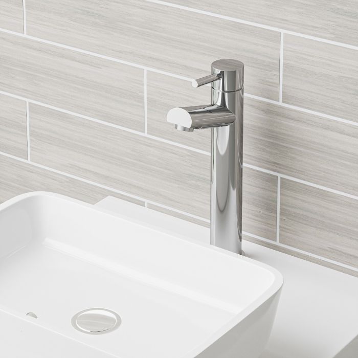 Darwin Chrome Mono High Rise Basin Mixer Tap