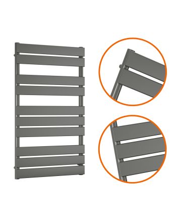 1000 x 600mm Anthracite Heated Towel Rail, Bathroom Radiator