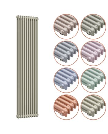1500 x 470mm 'Pick A Pastel' Vertical Traditional 2 Column Radiator