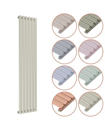 1600 x 354mm 'Pick A Pastel' Single Oval Tube Vertical Radiator