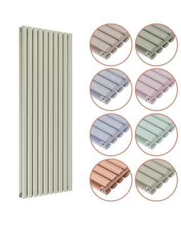 1600 x 590mm 'Pick A Pastel' Double Oval Tube Vertical Radiator