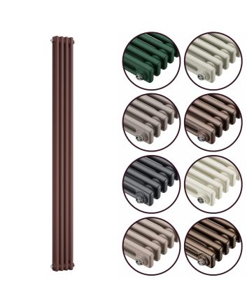 1500 x 203mm 'Accent Collection' Vertical Traditional 2 Column Radiator