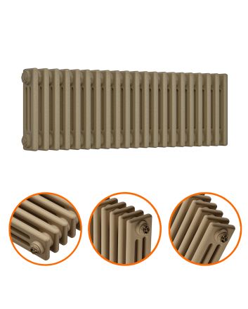 300 x 1013mm Antique Brass Horizontal Traditional 3 Column Radiator