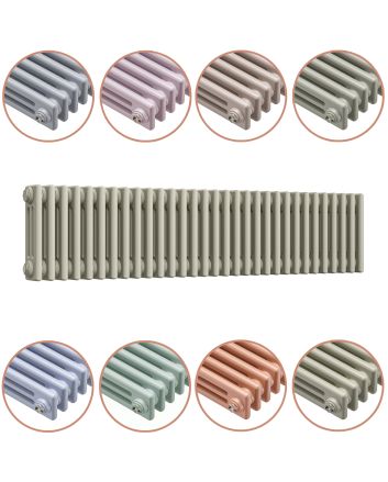 300 x 1508mm 'Pick A Pastel' Horizontal Traditional 3 Column Radiator
