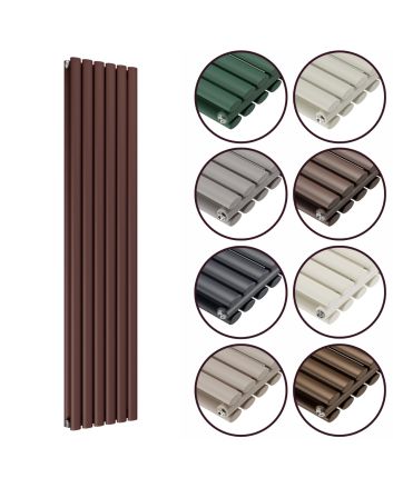 1600 x 354mm 'Accent Collection' Double Oval Tube Vertical Radiator