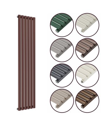1600 x 354mm 'Accent Collection' Single Oval Tube Vertical Radiator