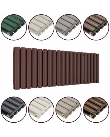 400 x 1180mm 'Accent Collection' Double Oval Tube Horizontal Radiator