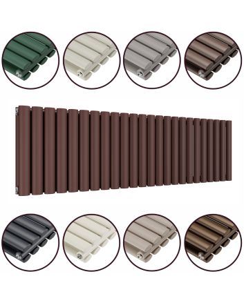 400 x 1411mm 'Accent Collection' Double Oval Tube Horizontal Radiator