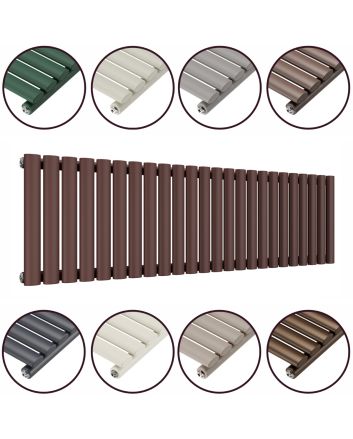 400 x 1411mm 'Accent Collection' Single Oval Tube Horizontal Radiator