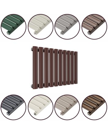 400 x 595mm 'Accent Collection' Single Oval Tube Horizontal Radiator