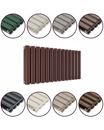 400 x 834mm 'Accent Collection' Double Oval Tube Horizontal Radiator