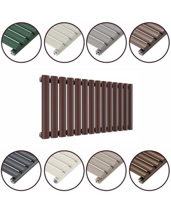 400 x 834mm 'Accent Collection' Single Oval Tube Horizontal Radiator