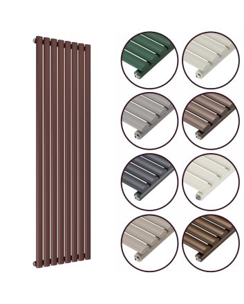1600 x 472mm 'Accent Collection' Single Oval Tube Vertical Radiator 