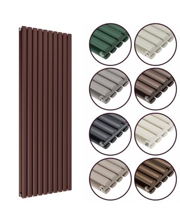 1600 x 590mm 'Accent Collection' Double Oval Tube Vertical Radiator