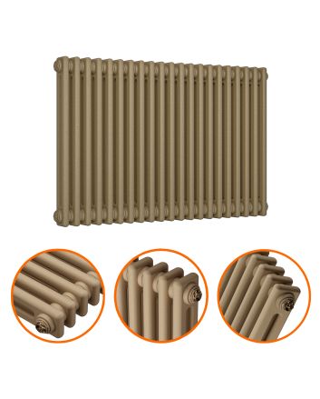 600 x 1013mm Antique Brass Horizontal Traditional 2 Column Radiator