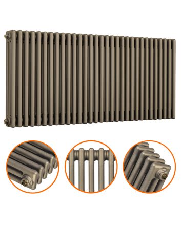 600 x 1508mm Antique Brass Horizontal Traditional 3 Column Radiator