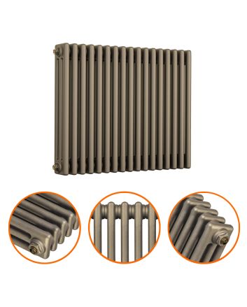 600 x 788mm Antique Brass Horizontal Traditional 3 Column Radiator
