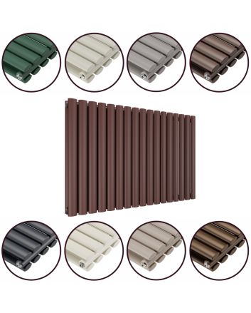 635 x 1000mm 'Accent Collection' Double Oval Tube Horizontal Radiator