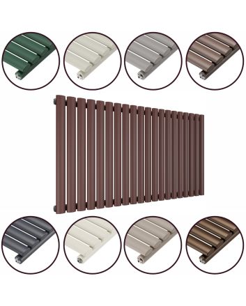 635 x 1180mm 'Accent Collection' Single Oval Tube Horizontal Radiator