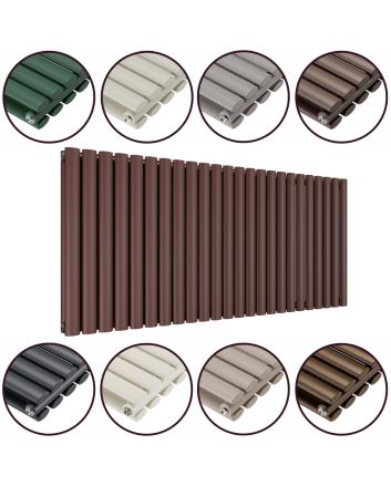 635 x 1411mm 'Accent Collection' Double Oval Tube Horizontal Radiator