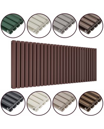 635 x 1652mm 'Accent Collection' Double Oval Tube Horizontal Radiator