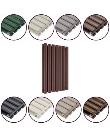 635 x 415mm 'Accent Collection' Double Oval Tube Horizontal Radiator