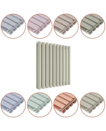 635 x 595mm 'Pick A Pastel' Double Oval Tube Horizontal Radiator