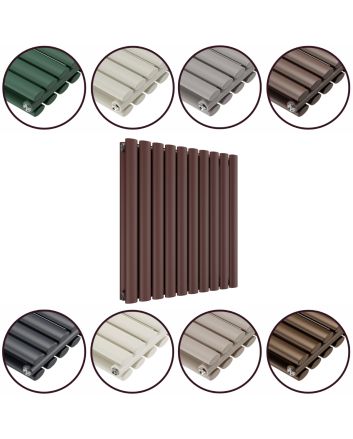 635 x 595mm 'Accent Collection' Double Oval Tube Horizontal Radiator