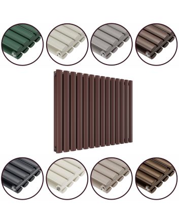 635 x 834mm 'Accent Collection' Double Oval Tube Horizontal Radiator