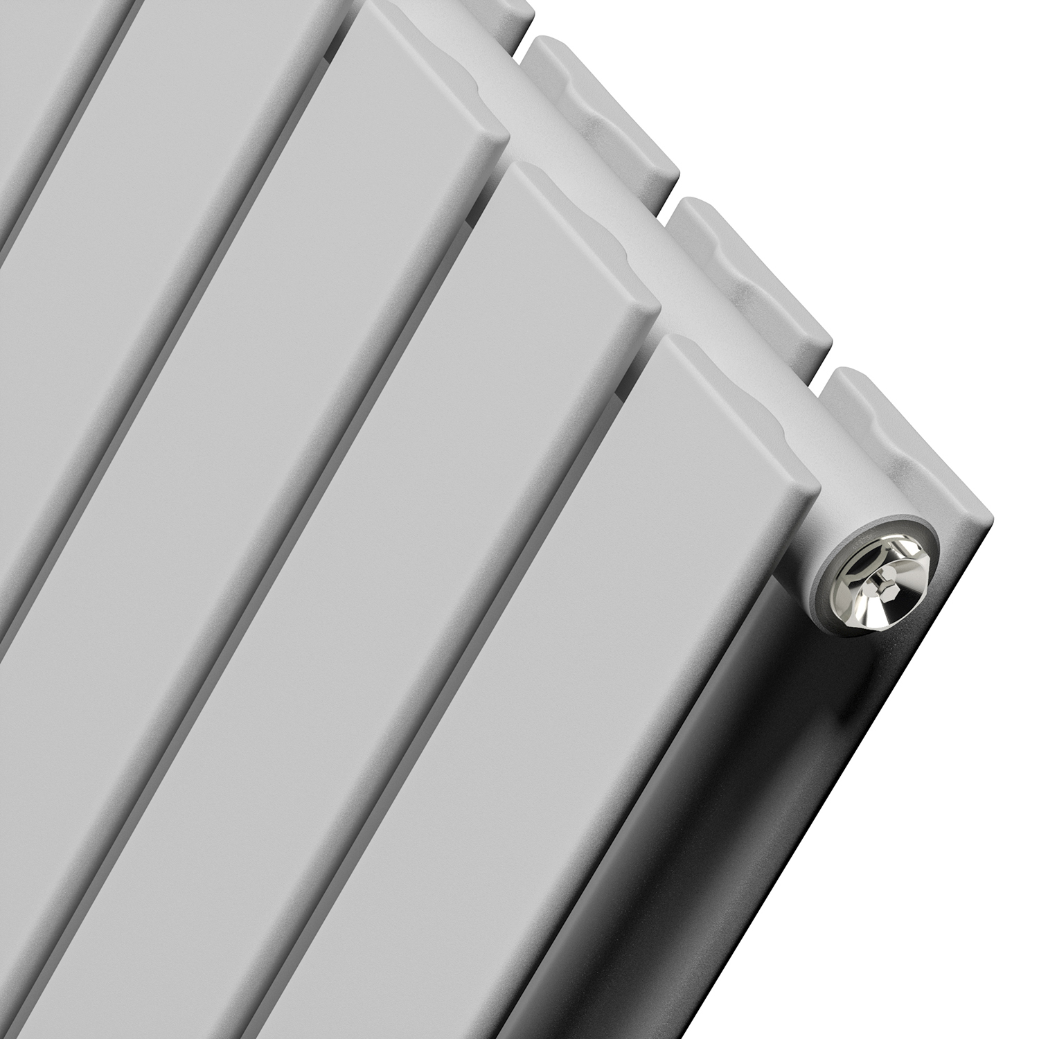 635 x 280mm Feather Grey Double Flat Panel Horizontal Radiator 