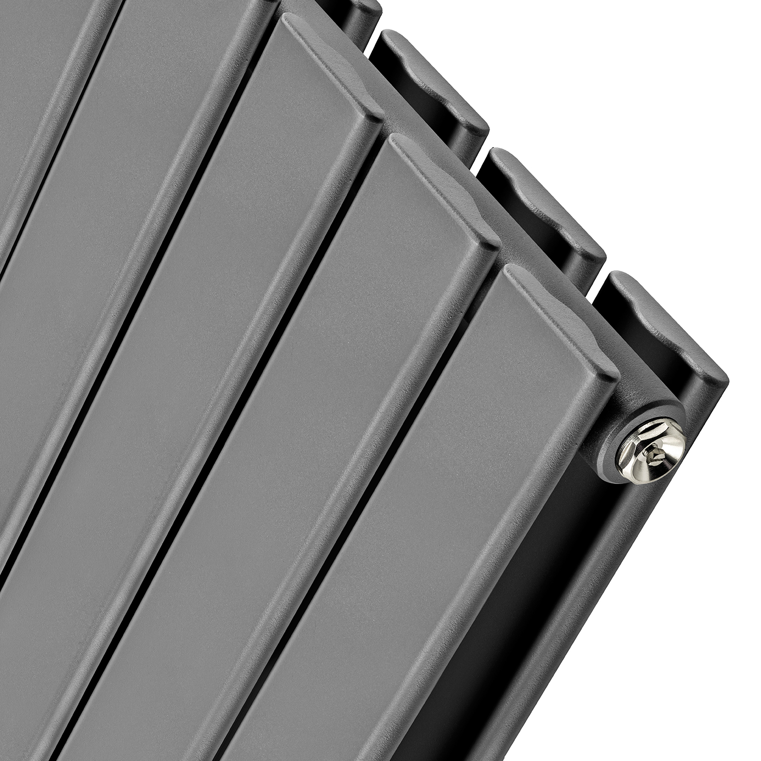 635 x 280mm Anthracite Double Flat Panel Horizontal Radiator 