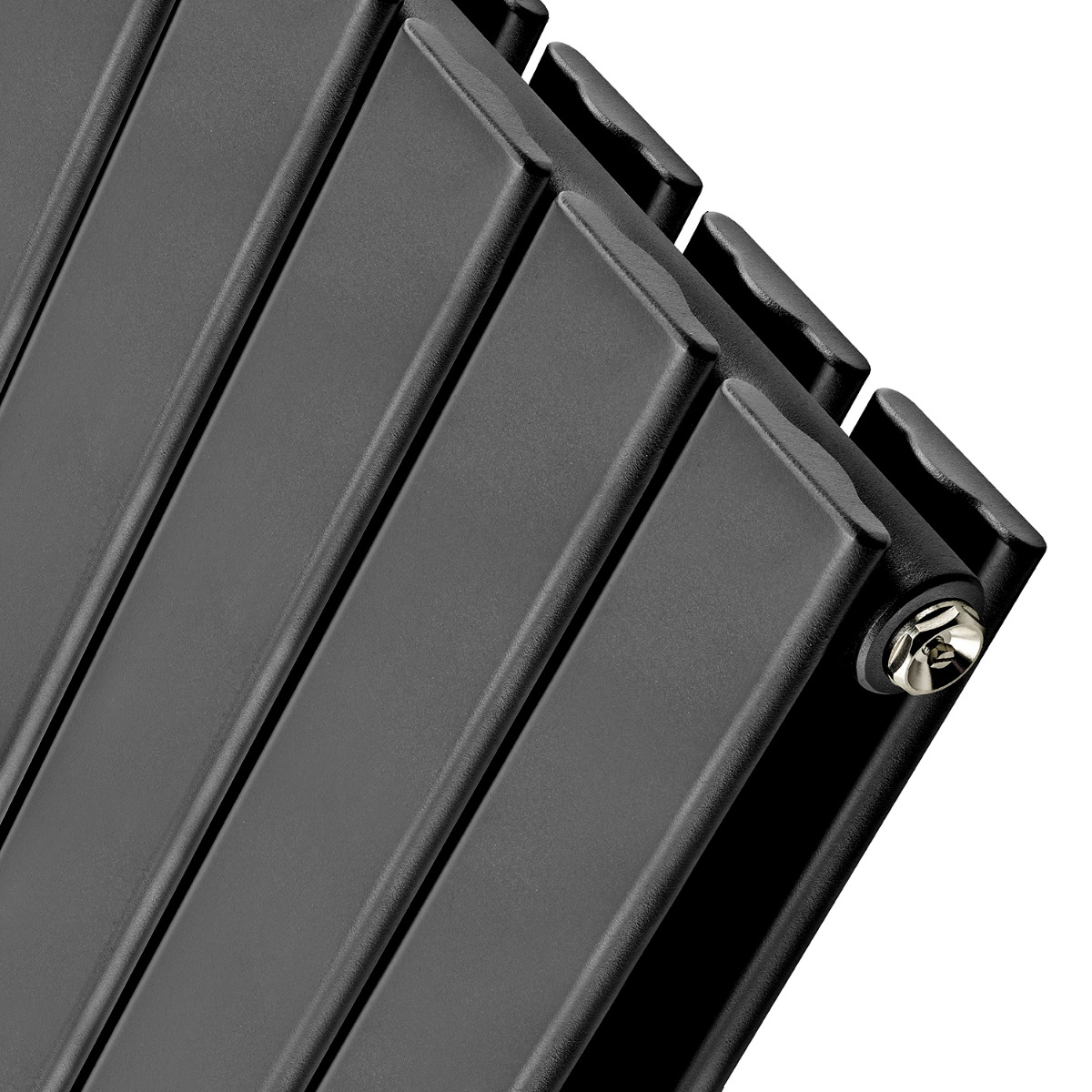 400 x 420mm Black Double Flat Panel Horizontal Radiator