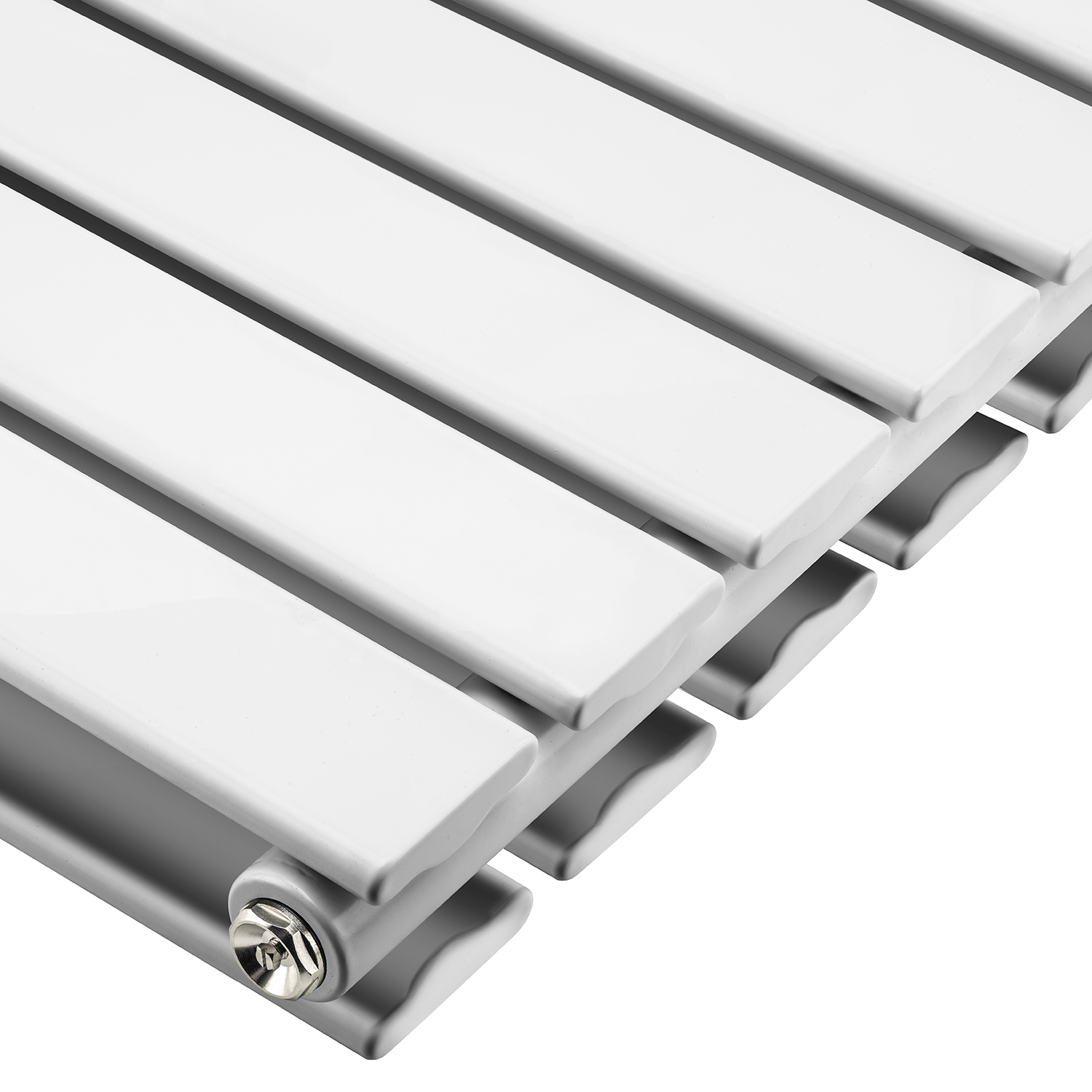 635 x 280mm White Double Flat Panel Horizontal Radiator 