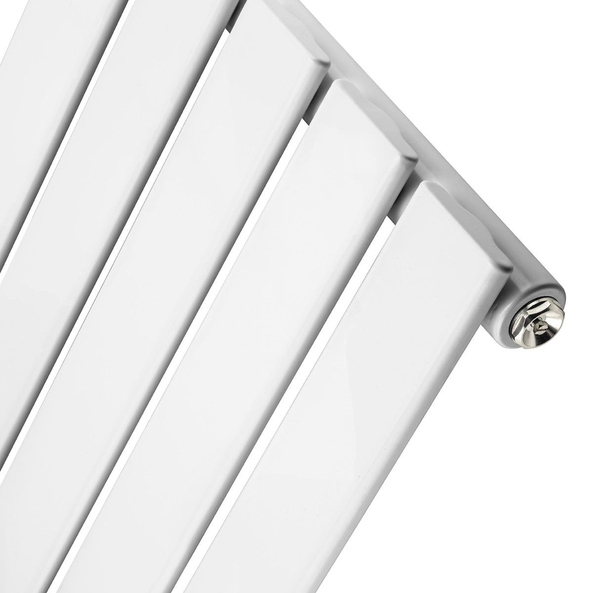 400 x 420mm White Single Flat Panel Horizontal Radiator 