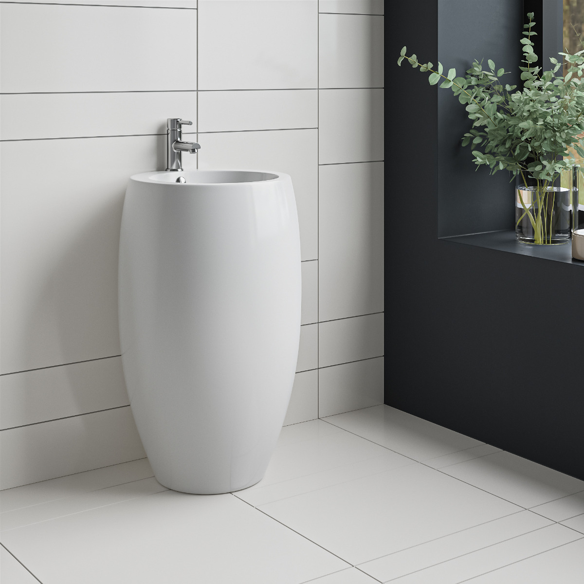 Chamonix Modern Freestanding Pedestal Basin