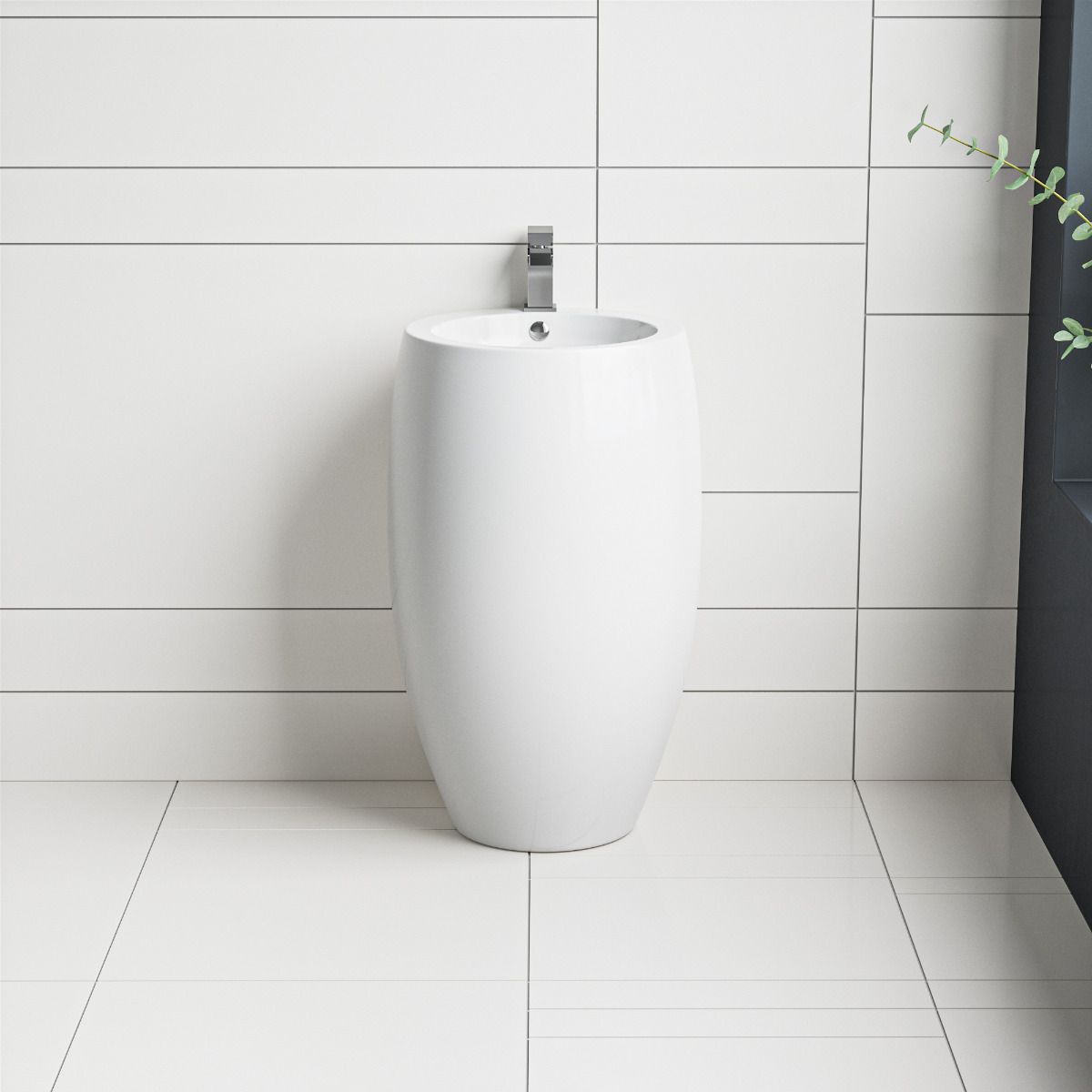 Chamonix Modern Freestanding Pedestal Basin