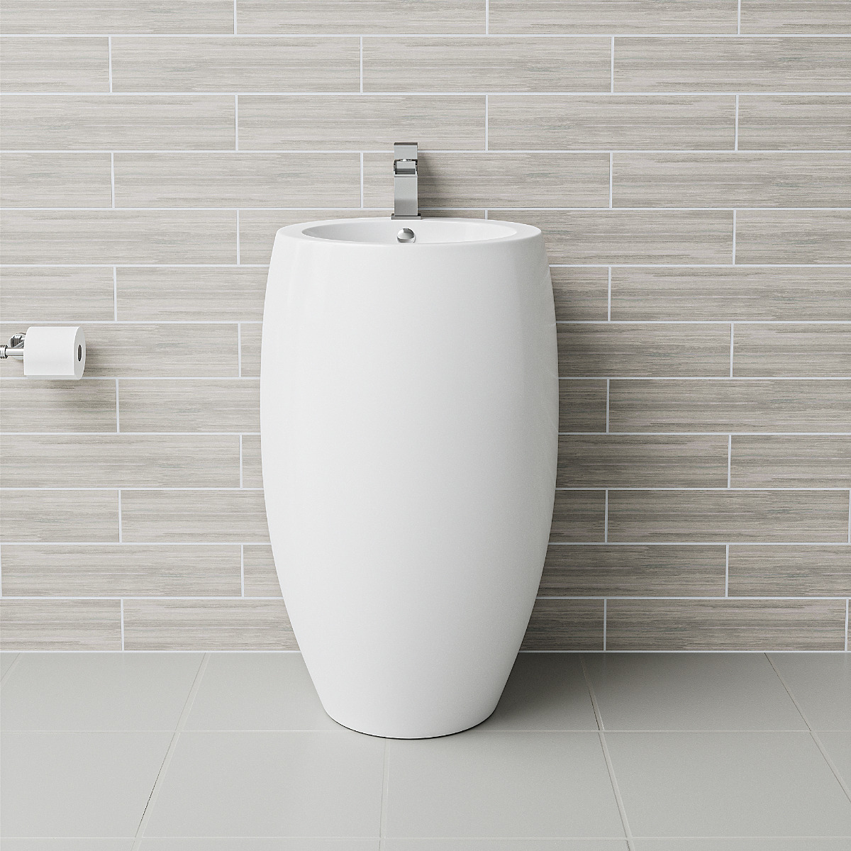 Chamonix Modern Freestanding Pedestal Basin