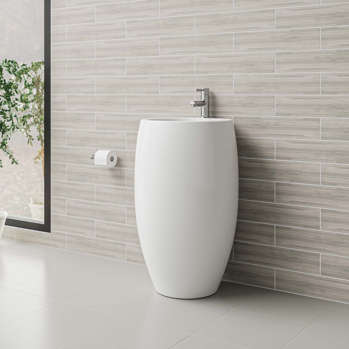 Chamonix Modern Freestanding Pedestal Basin