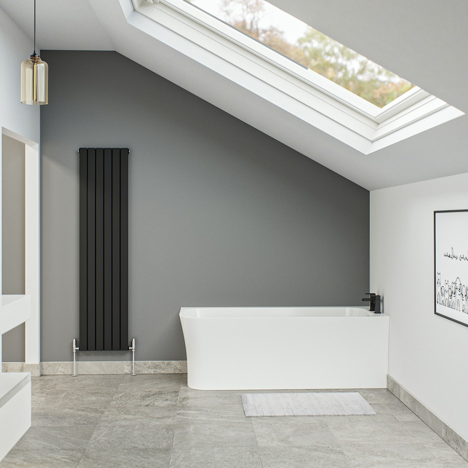 Lesina Freestanding Corner Bath, Right Handed, 1700 (L) x 750 (W)