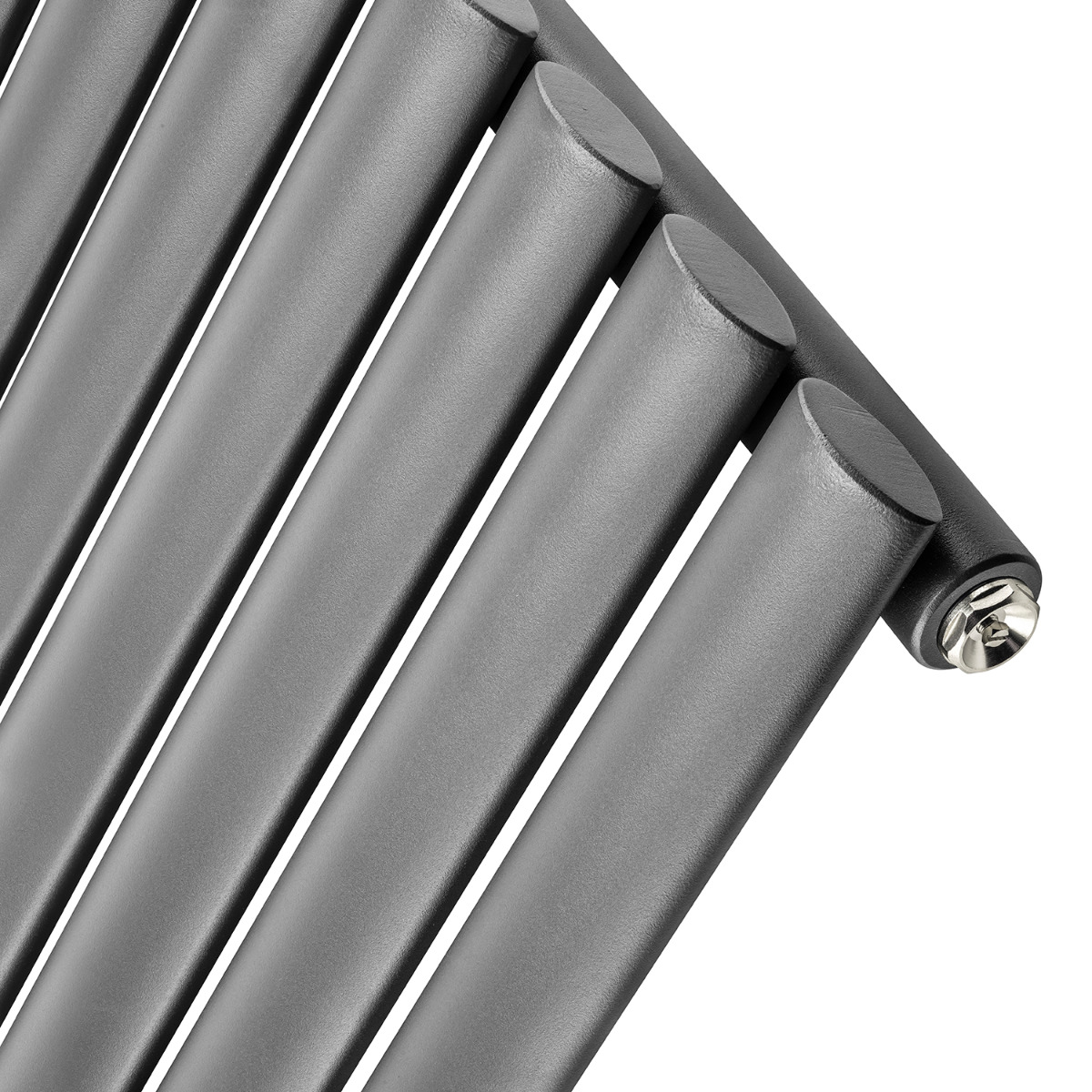 635 x 236mm Anthracite Single Oval Tube Horizontal Radiator 
