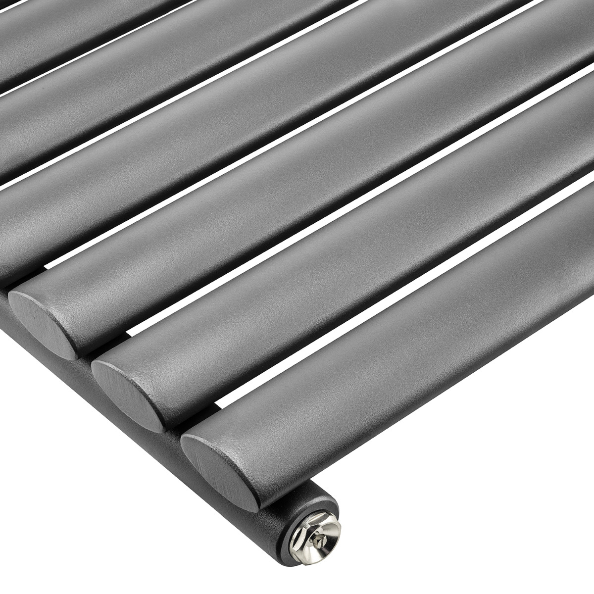 635 x 236mm Anthracite Single Oval Tube Horizontal Radiator 